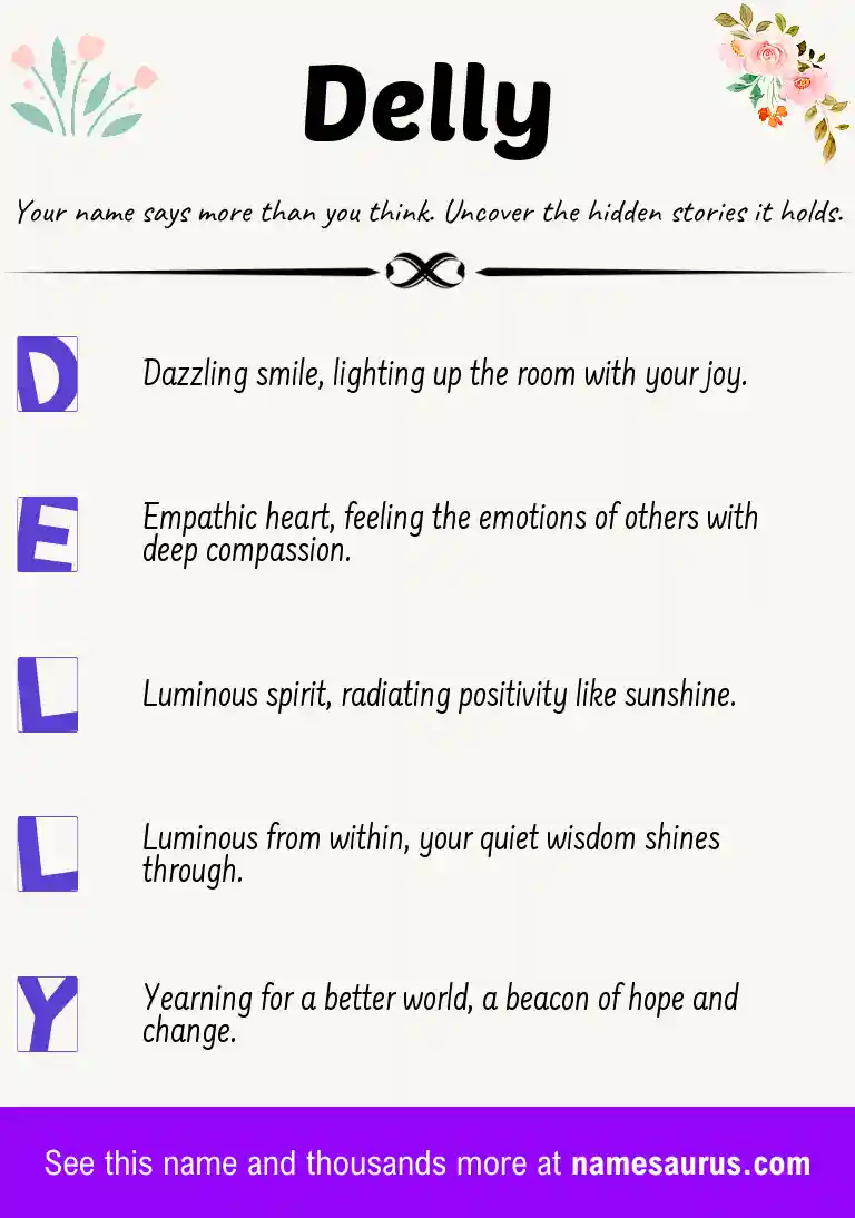 Acrostic poem about Delly.