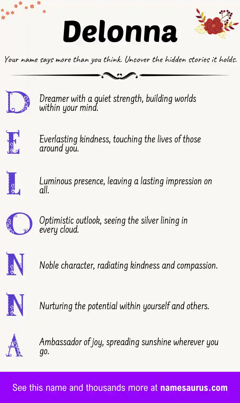 Acrostic poem about Delonna.