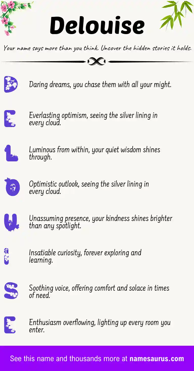 Acrostic poem about Delouise.