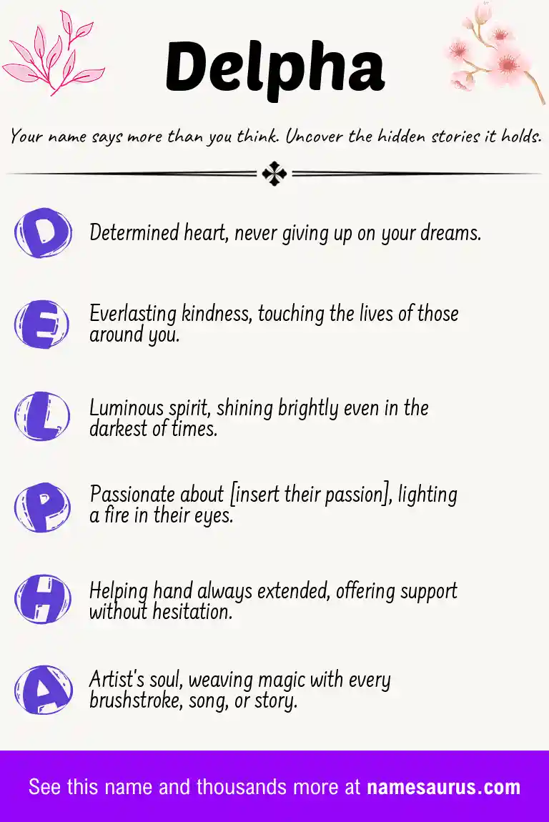 Acrostic poem about Delpha.