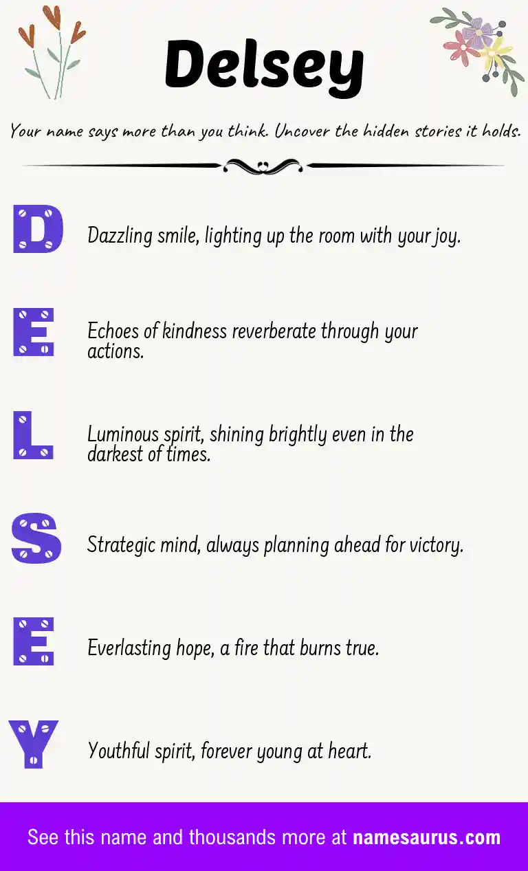 Acrostic poem about Delsey.