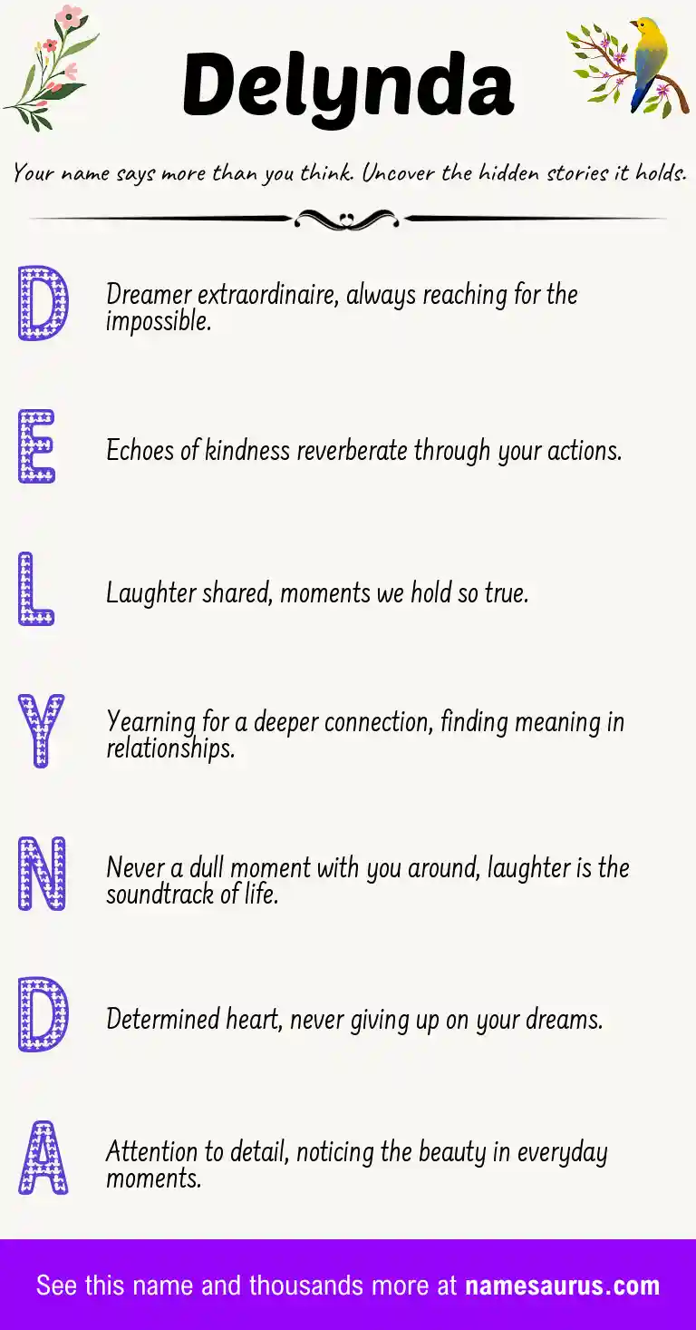 Acrostic poem about Delynda.