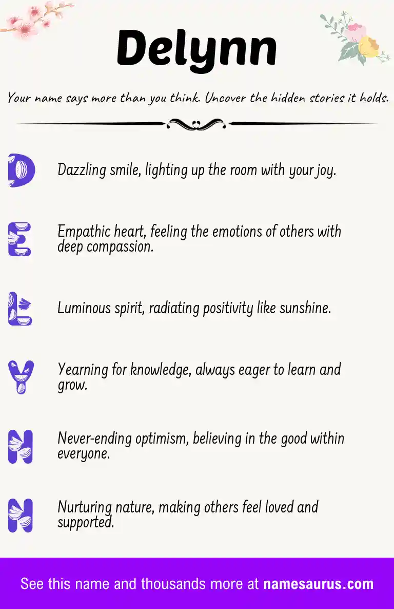 Acrostic poem about Delynn.