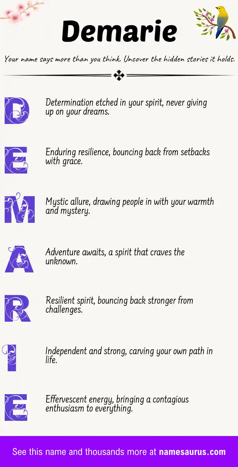 Acrostic poem about Demarie.
