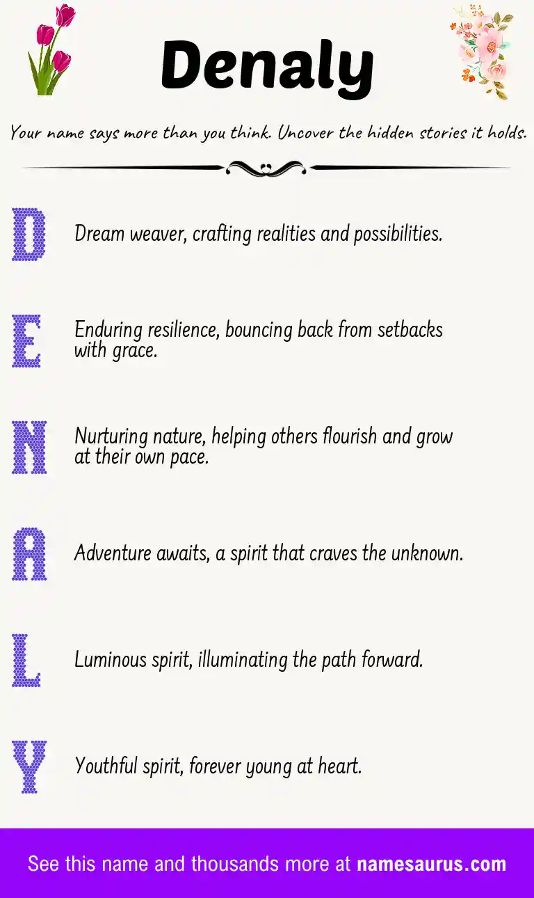 Acrostic poem about Denaly.