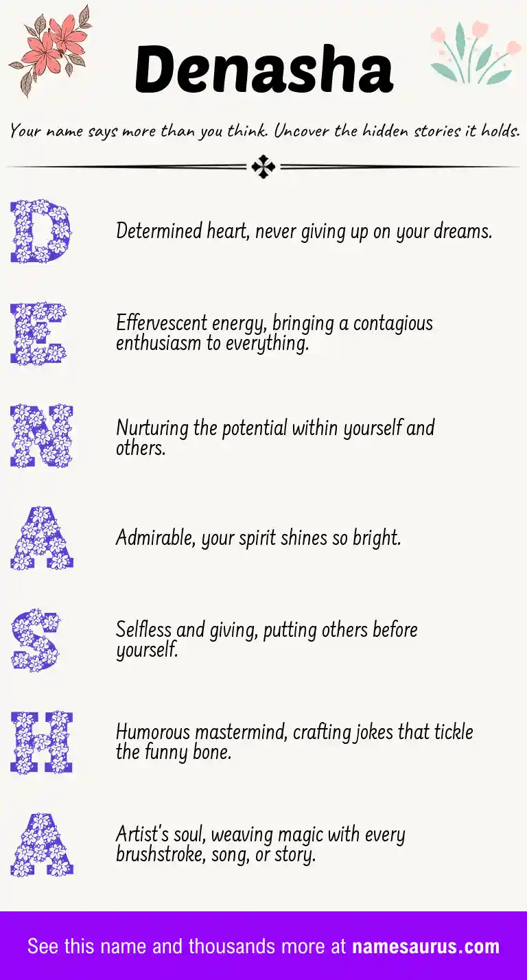 Acrostic poem about Denasha.