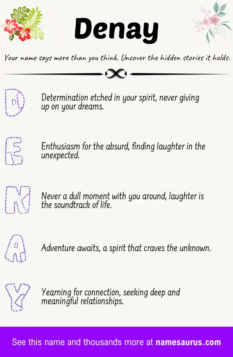 Acrostic poem about Denay.