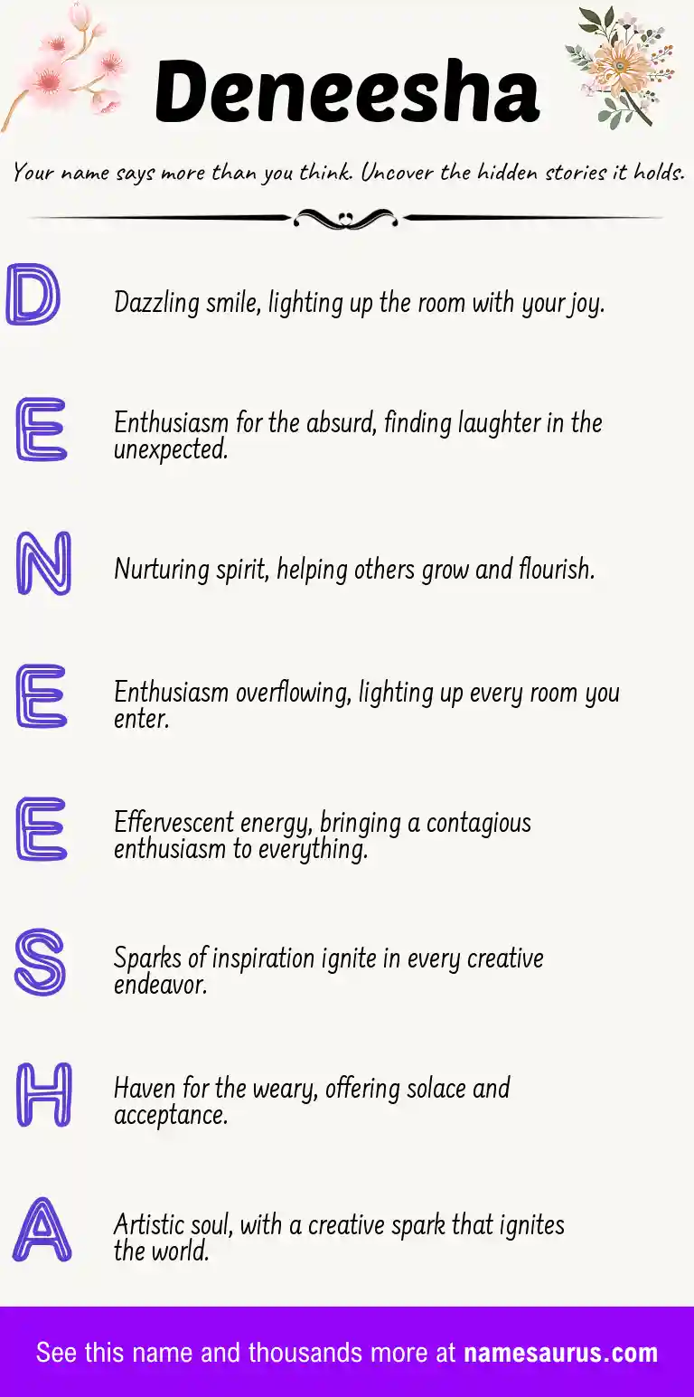 Acrostic poem about Deneesha.