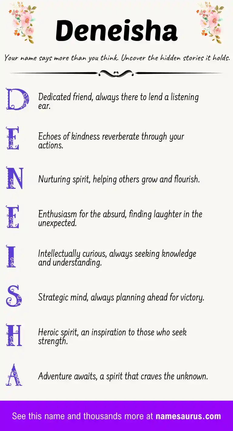 Acrostic poem about Deneisha.