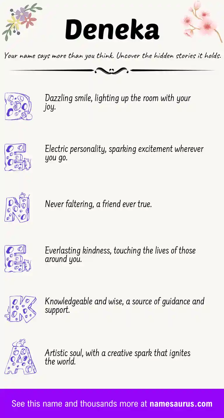 Acrostic poem about Deneka.