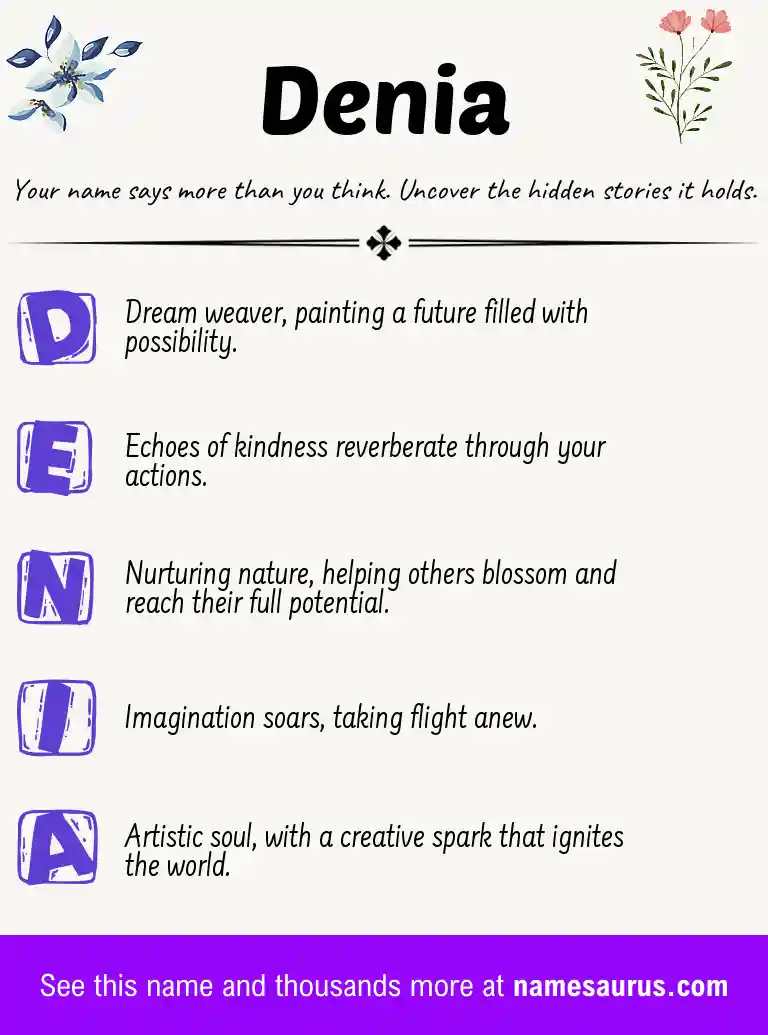 Acrostic poem about Denia.