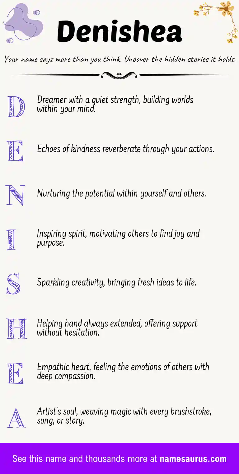 Acrostic poem about Denishea.