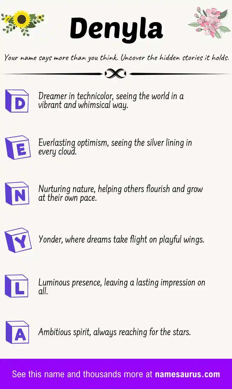 Acrostic poem about Denyla.