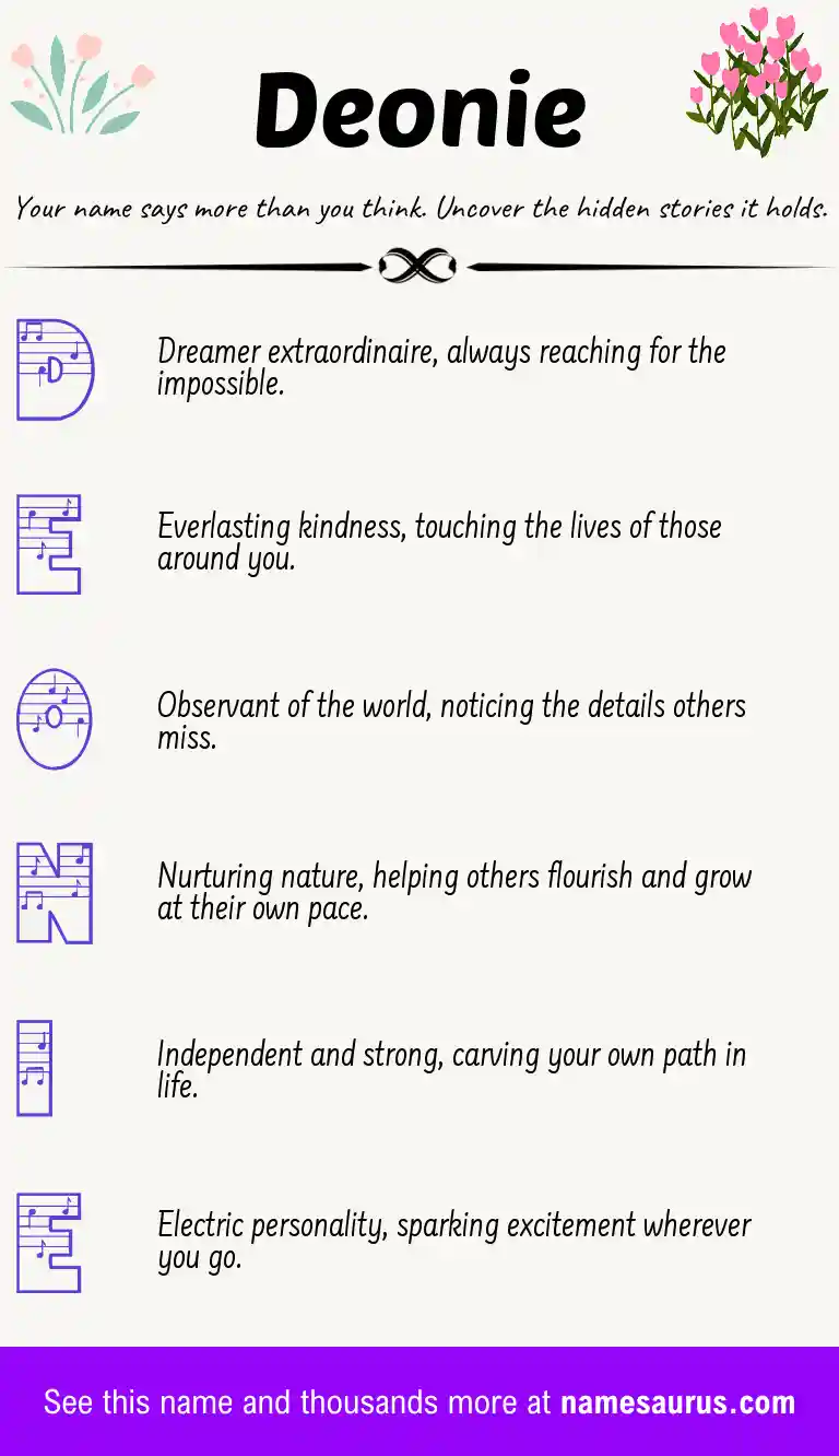 Acrostic poem about Deonie.