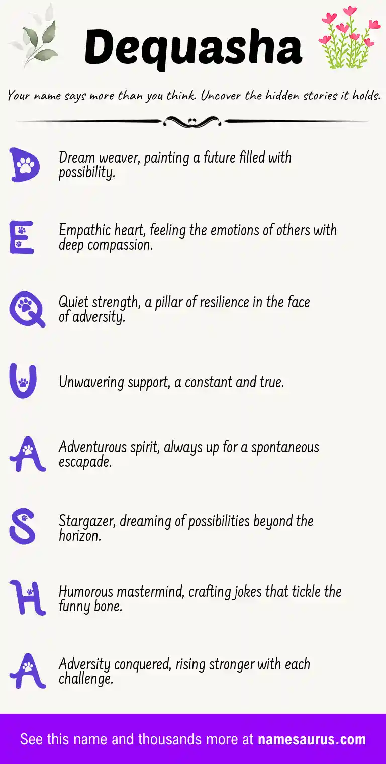 Acrostic poem about Dequasha.