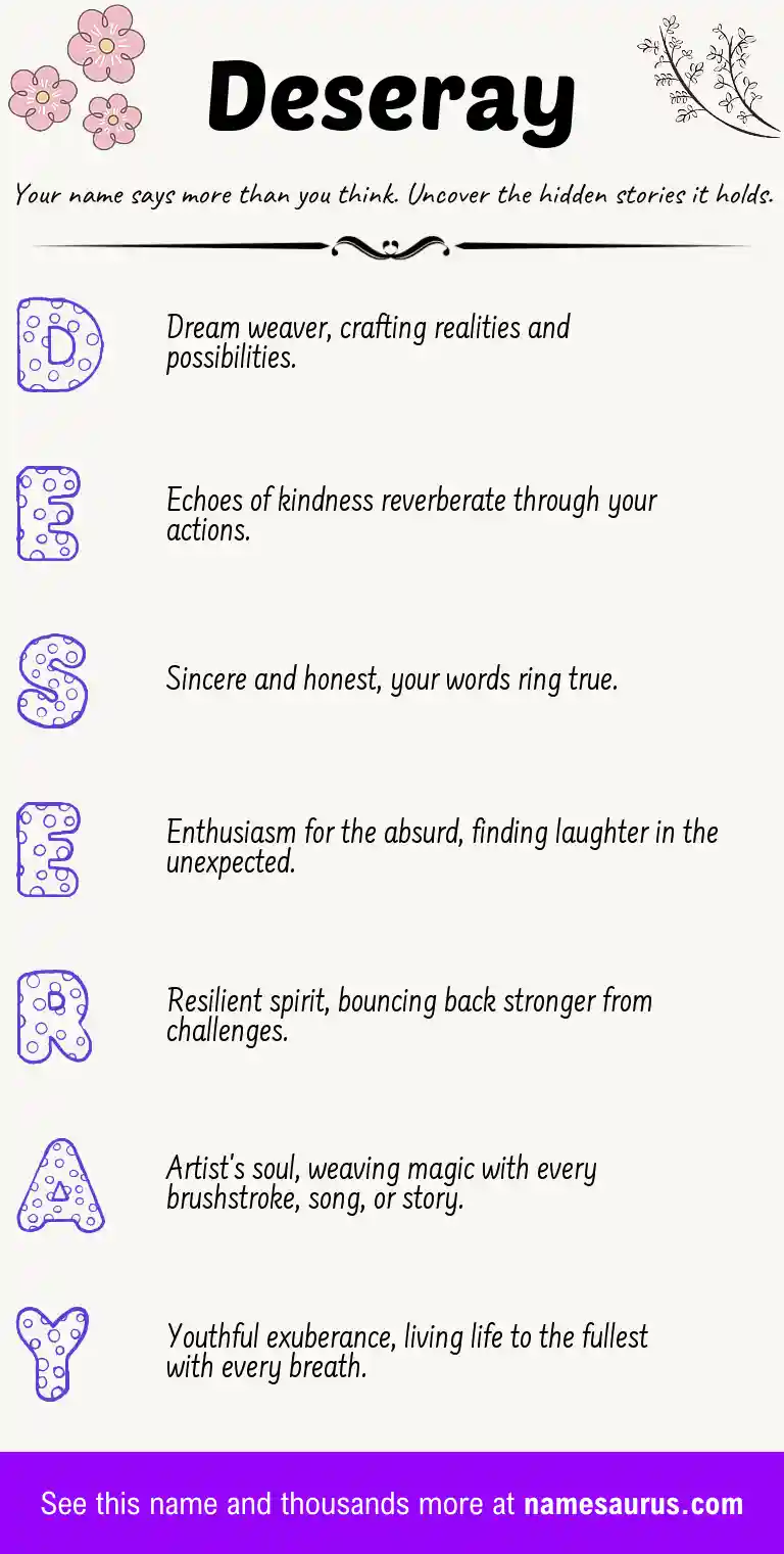 Acrostic poem about Deseray.