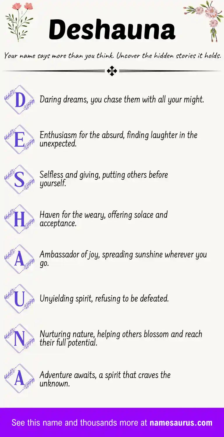 Acrostic poem about Deshauna.