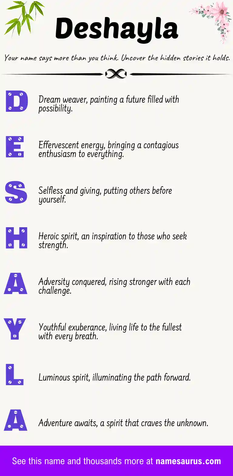 Acrostic poem about Deshayla.
