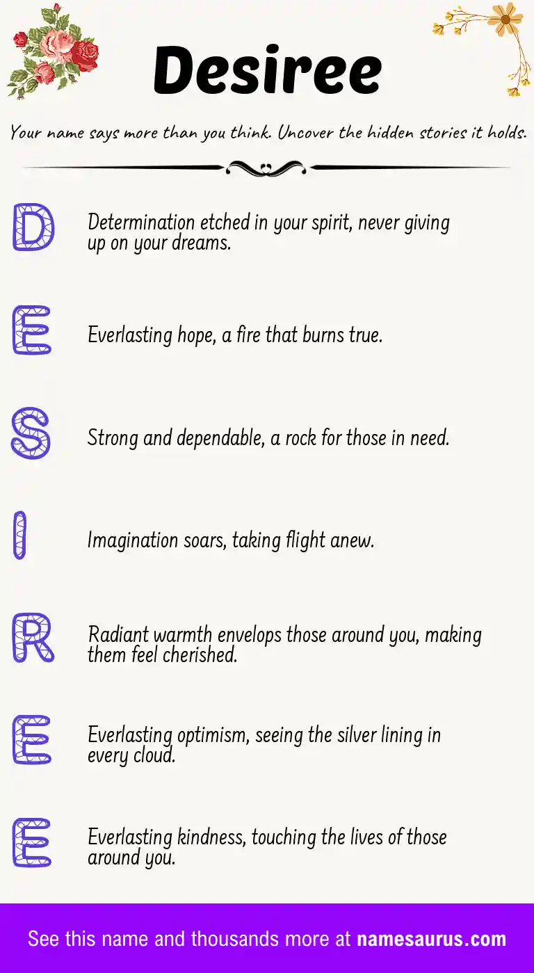 Acrostic poem about Desiree.