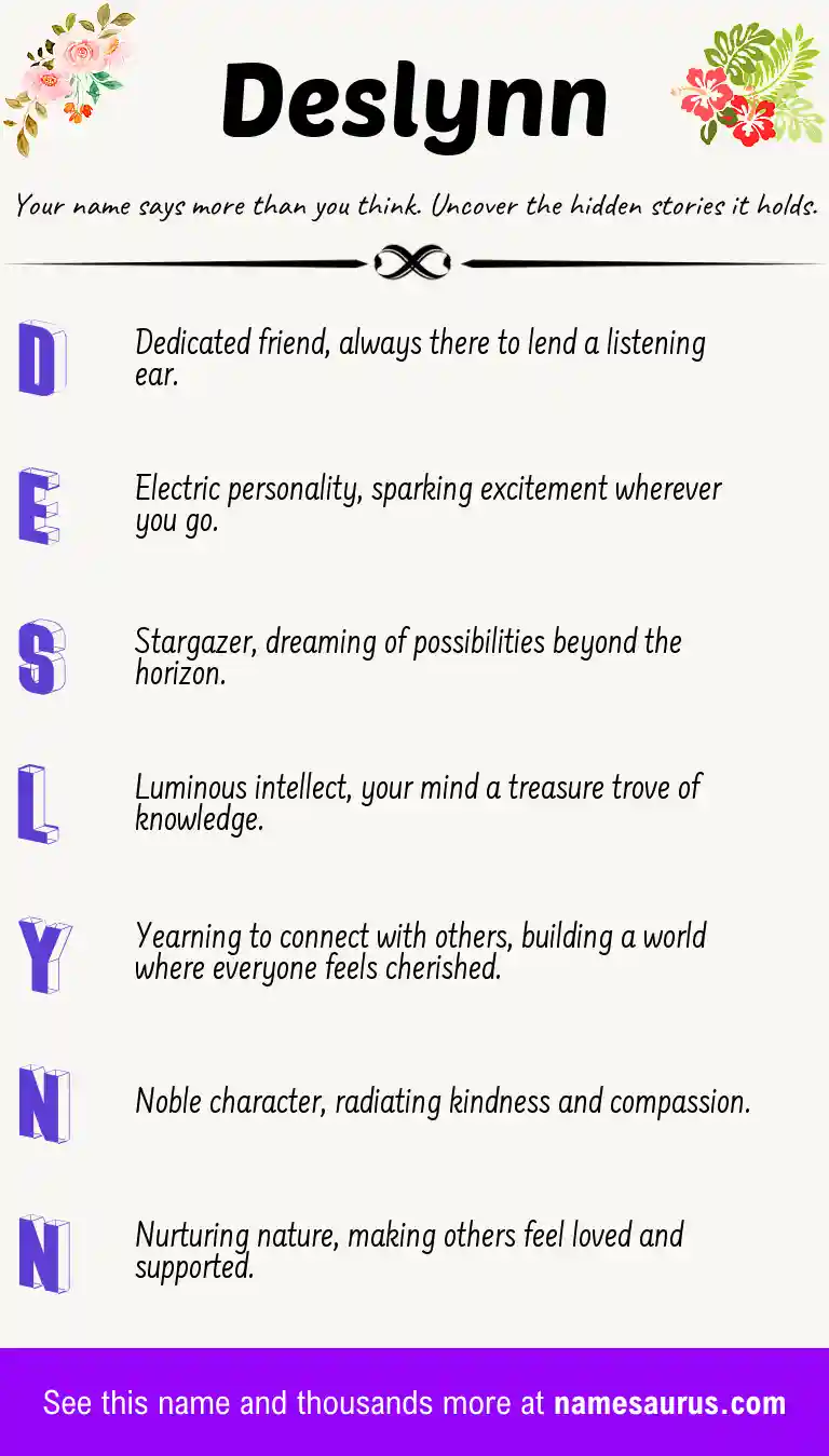 Acrostic poem about Deslynn.
