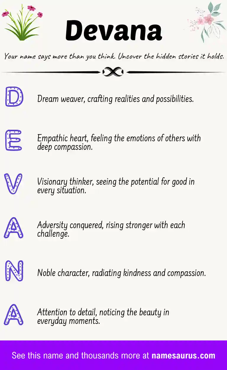 Acrostic poem about Devana.