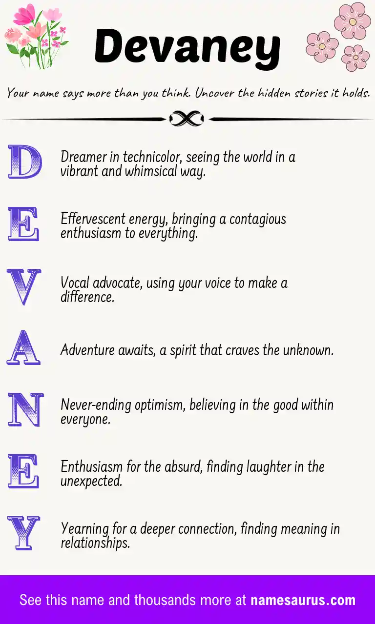 Acrostic poem about Devaney.