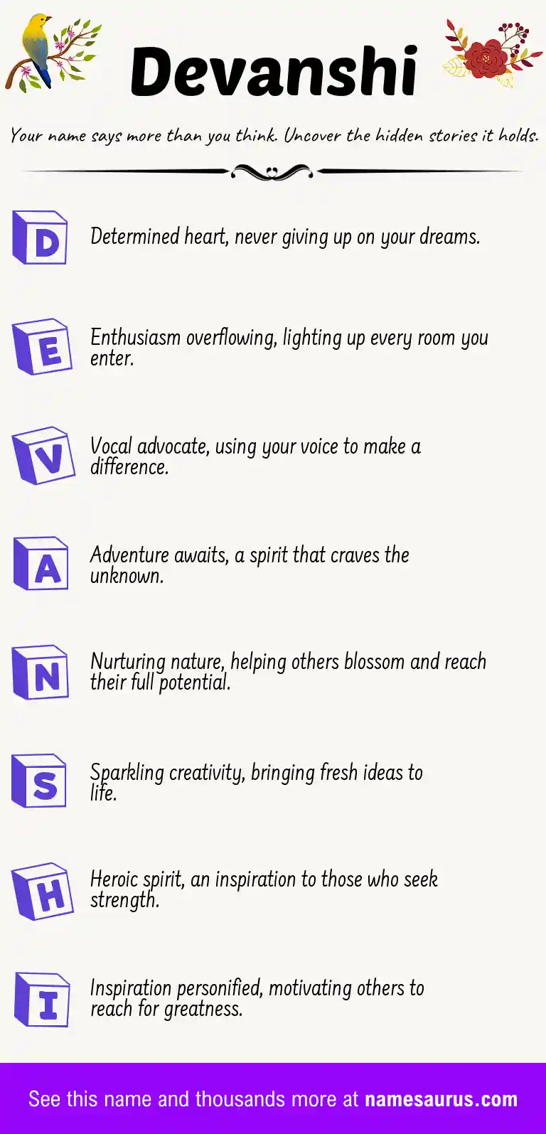 Acrostic poem about Devanshi.
