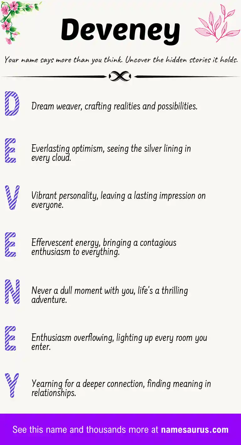 Acrostic poem about Deveney.