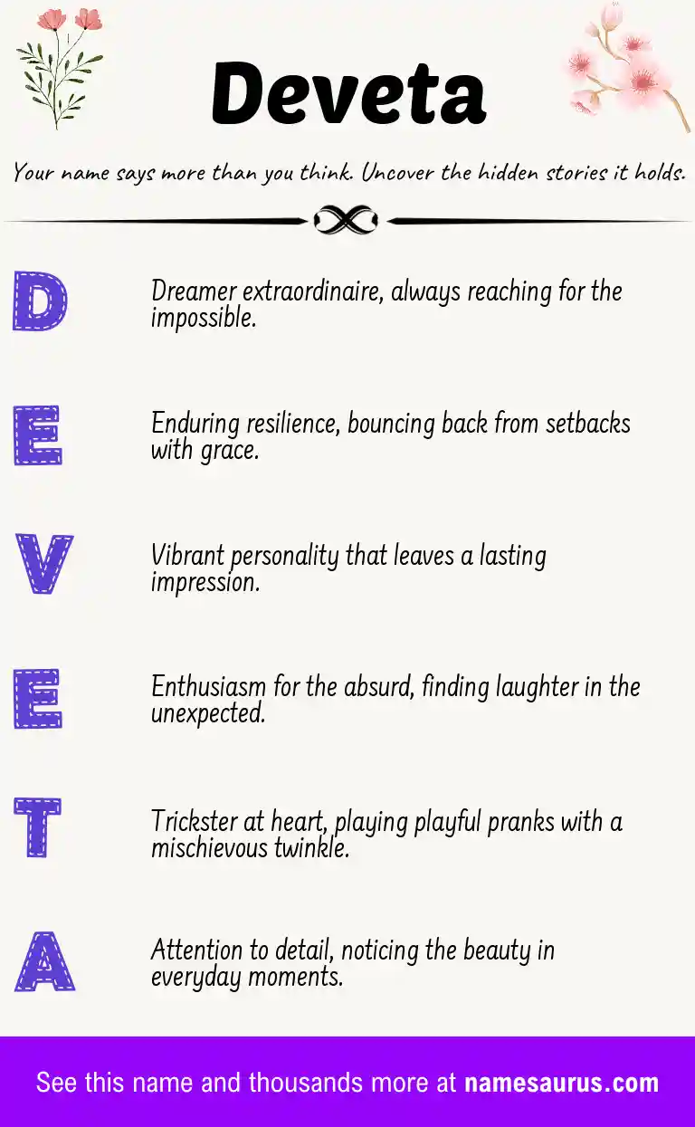 Acrostic poem about Deveta.