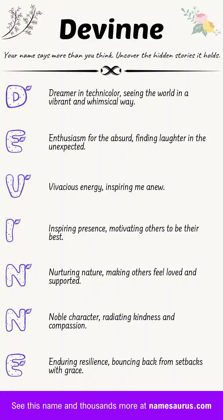 Acrostic poem about Devinne.