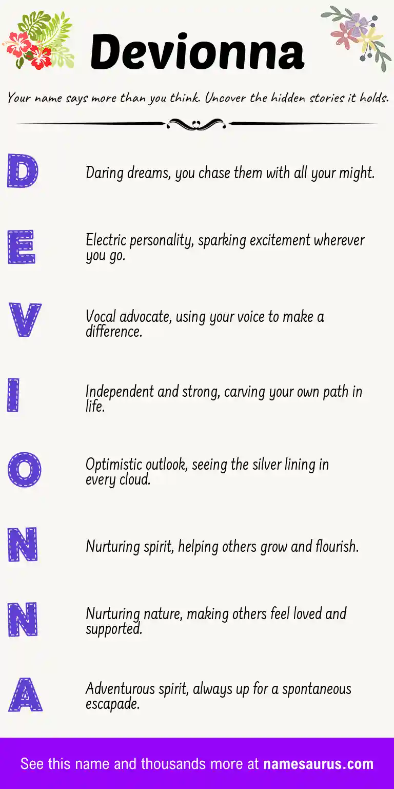 Acrostic poem about Devionna.