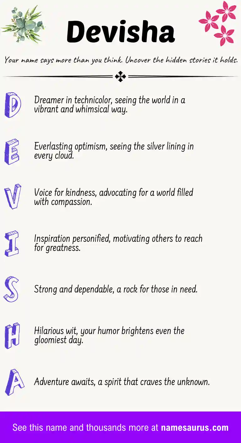Acrostic poem about Devisha.