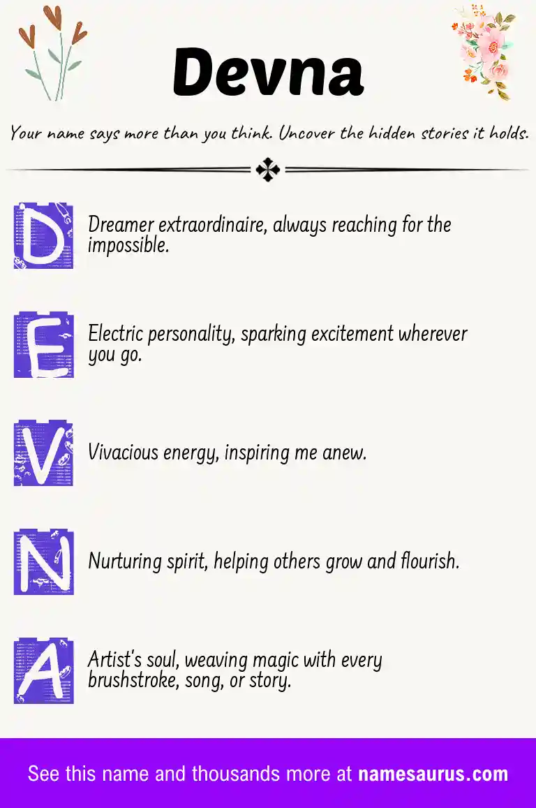 Acrostic poem about Devna.