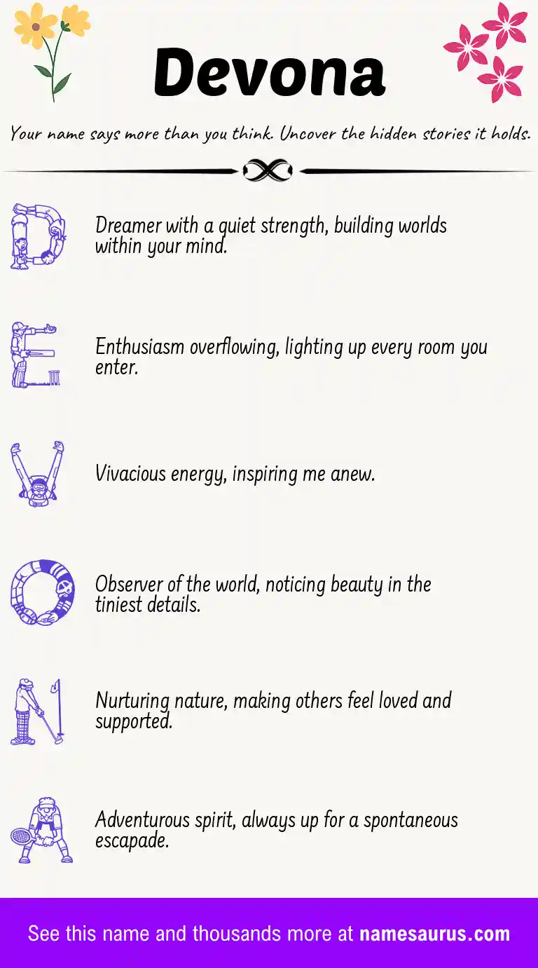 Acrostic poem about Devona.