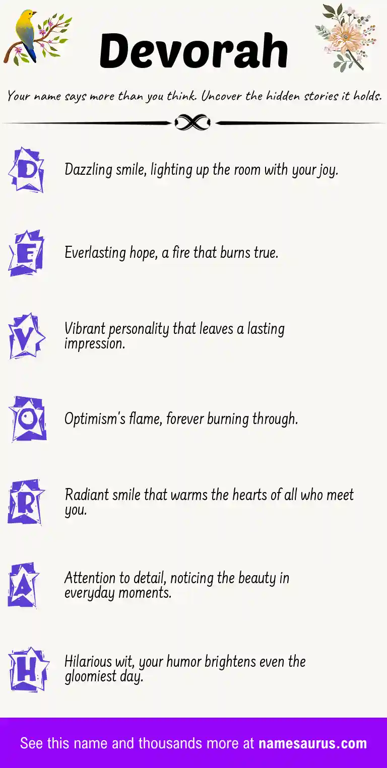 Acrostic poem about Devorah.