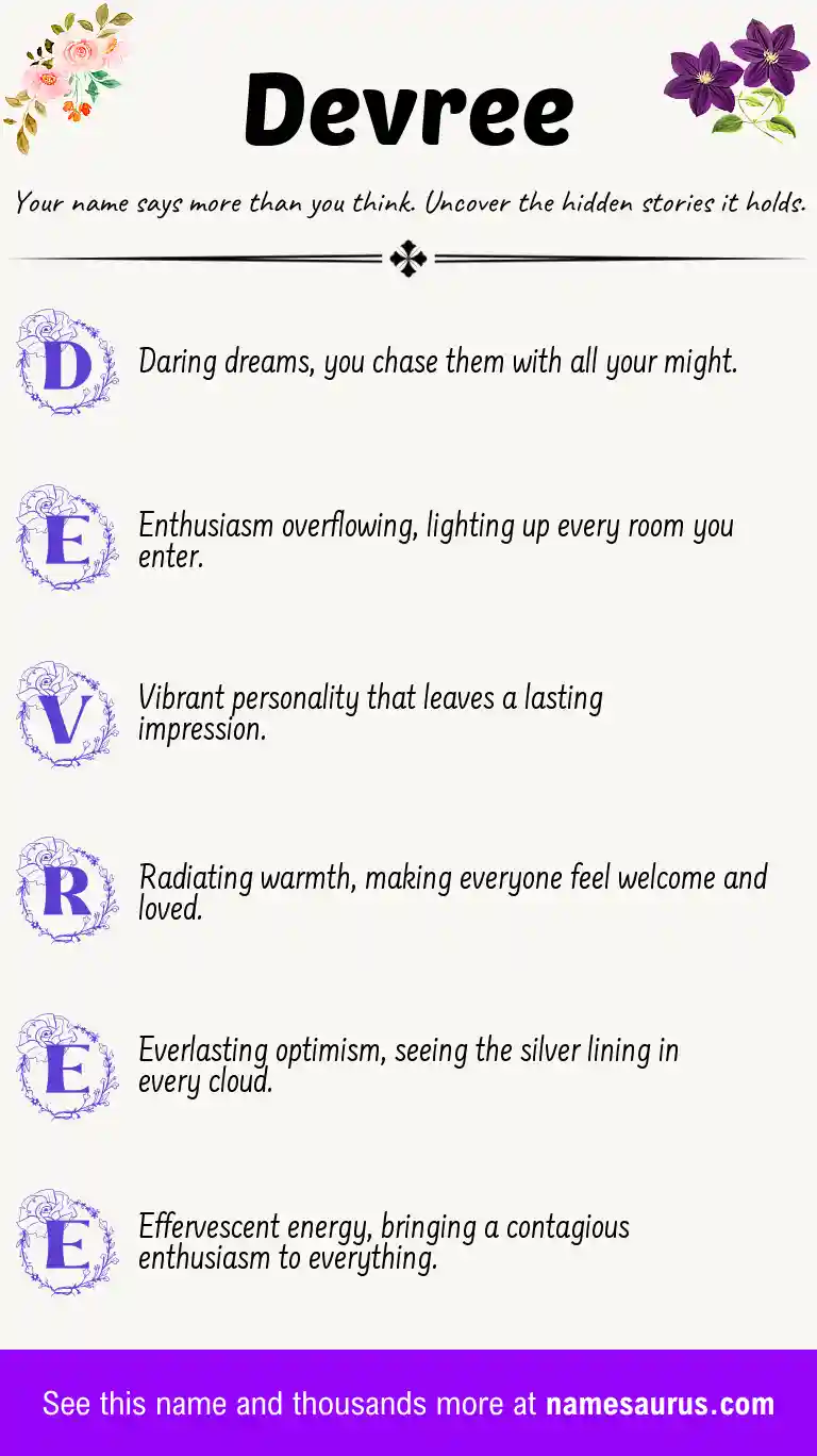 Acrostic poem about Devree.