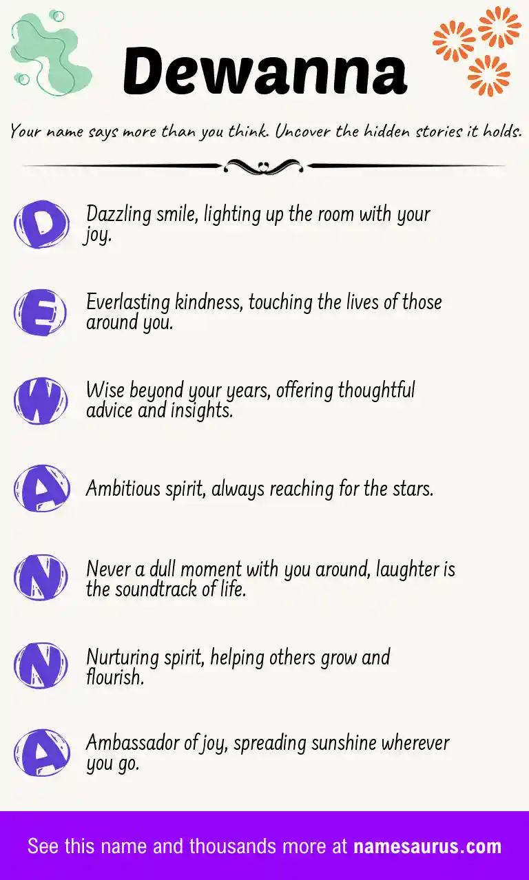 Acrostic poem about Dewanna.