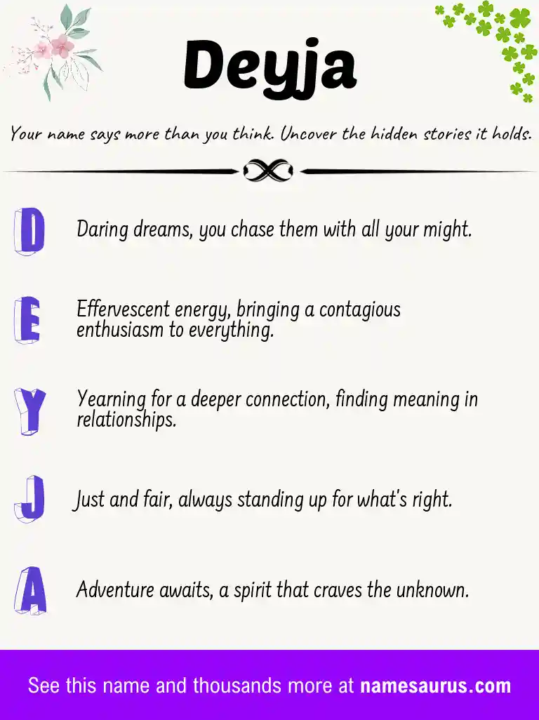 Acrostic poem about Deyja.