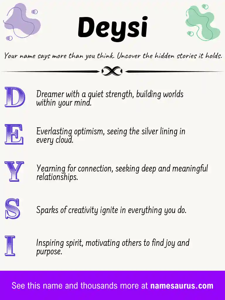 Acrostic poem about Deysi.