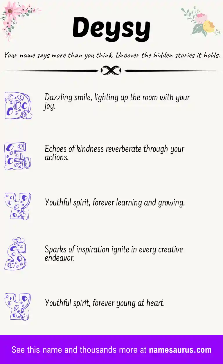 Acrostic poem about Deysy.