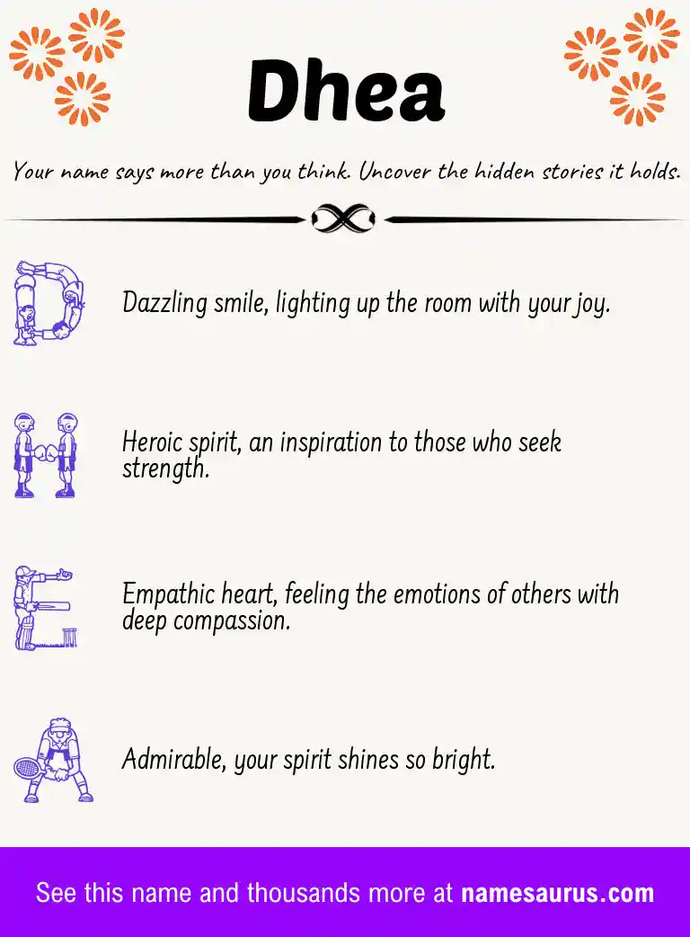 Acrostic poem about Dhea.