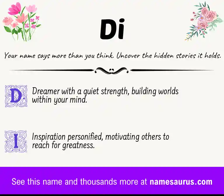 Acrostic poem about Di.