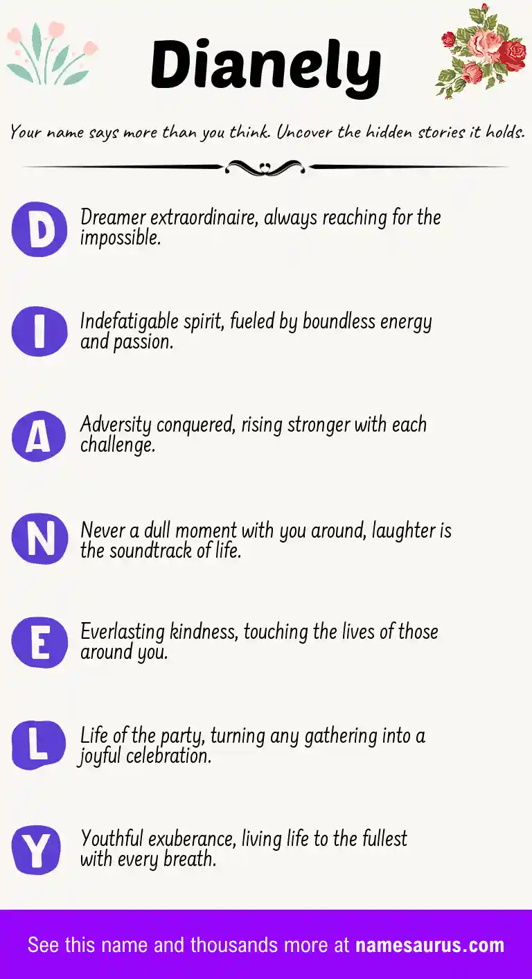Acrostic poem about Dianely.