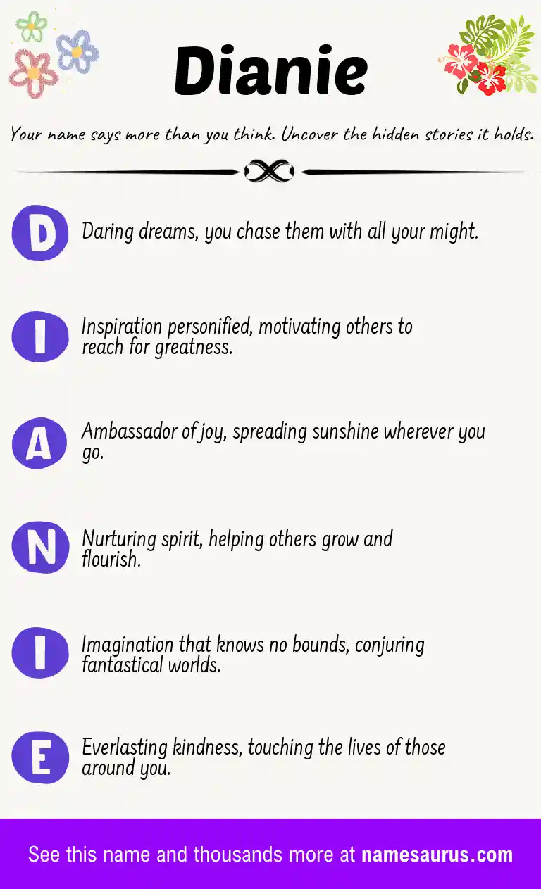 Acrostic poem about Dianie.
