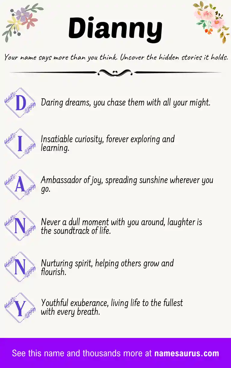 Acrostic poem about Dianny.