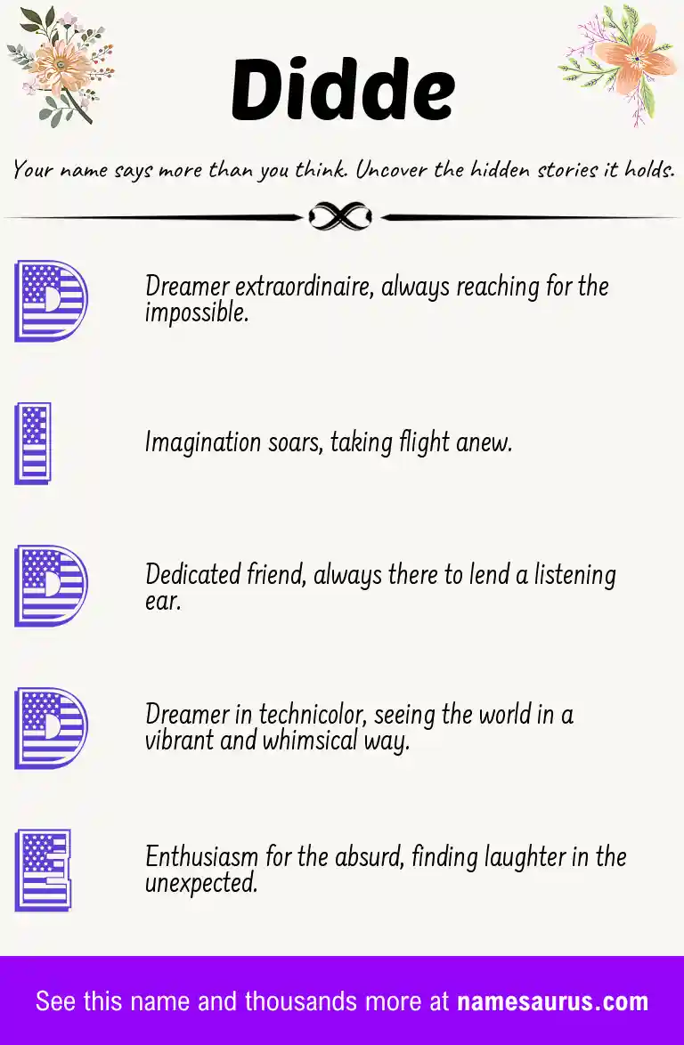 Acrostic poem about Didde.