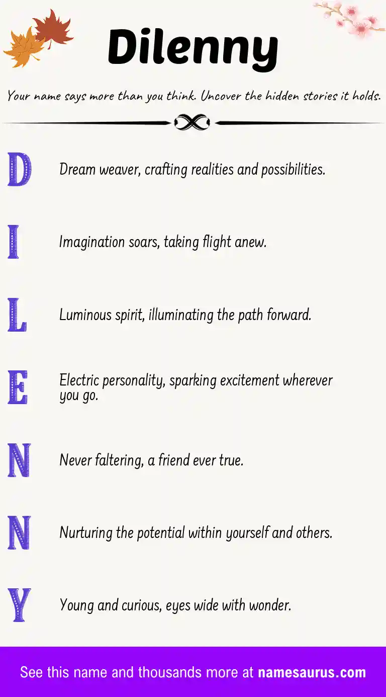Acrostic poem about Dilenny.