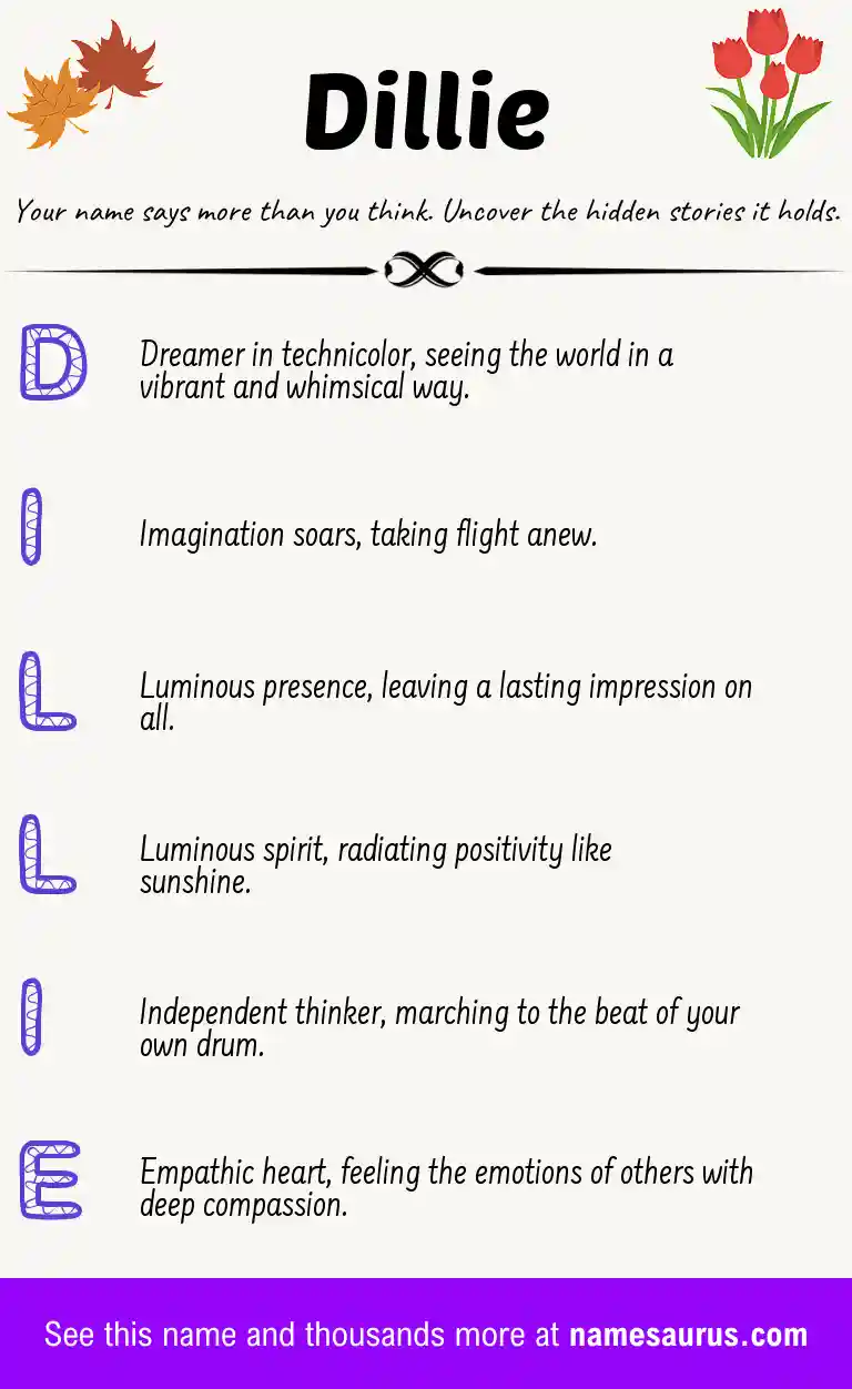 Acrostic poem about Dillie.
