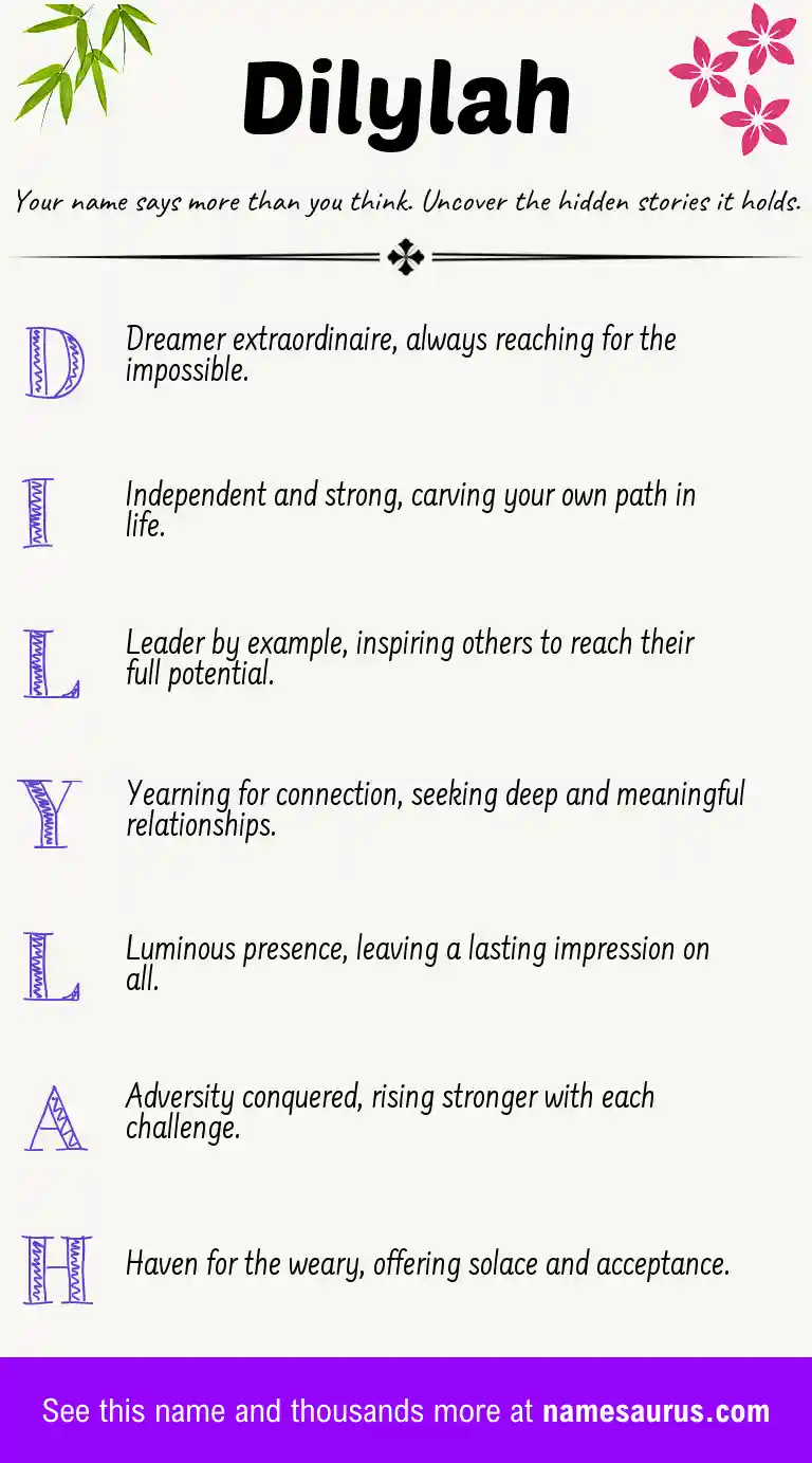 Acrostic poem about Dilylah.