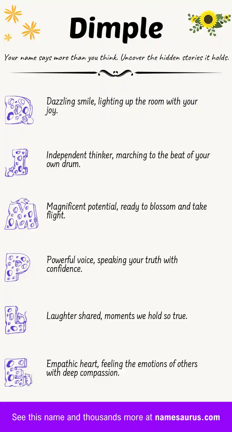 Acrostic poem about Dimple.
